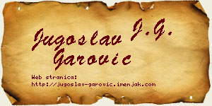 Jugoslav Garović vizit kartica